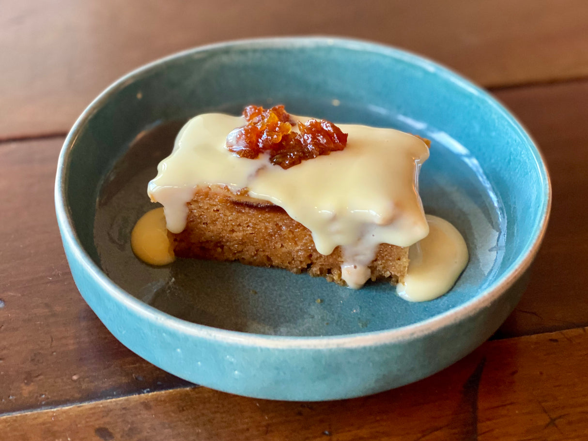 Steamed Marmalade Pudding with Thick English Custard