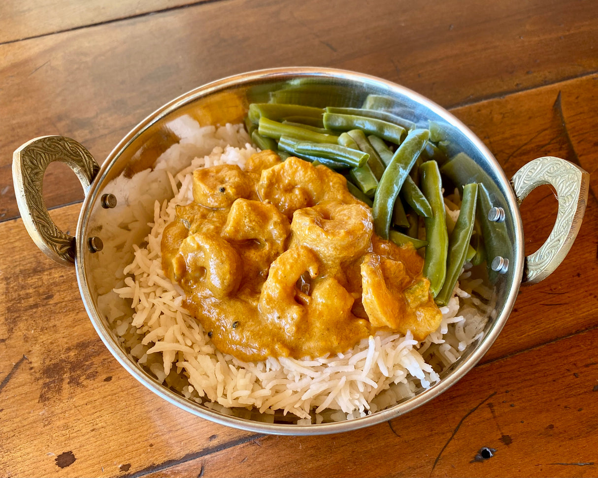 Goan Prawn Madras with Basmati Rice & Beans