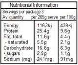 nutritional information for dinners ready cottage pie
