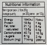 nutritional information for mac and cheese