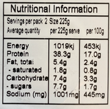 nutritional information for italian style meatballs