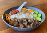 Malaysian Beef Rendang with Coconut Rice & Green Beans (GF DF)   High Protein: 34.6g