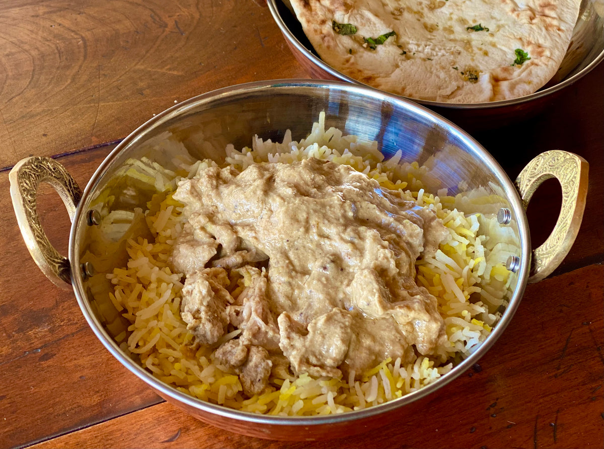 Chicken Korma with Saffron Rice (GF) – Dinner's Ready