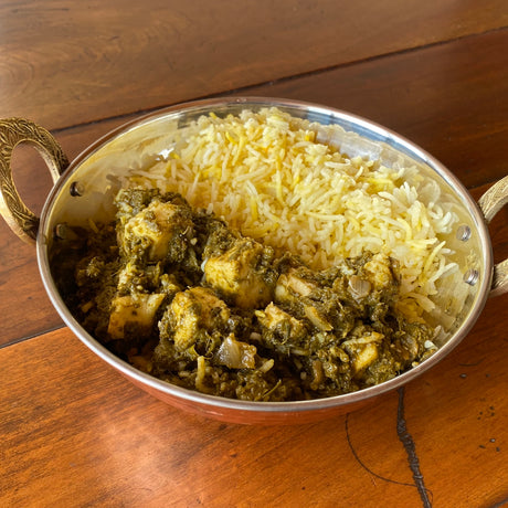 Palak Paneer with Saffron Rice  (Veg  GF)