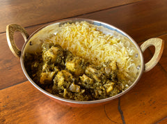 Palak Paneer with Saffron Rice  (Veg  GF)