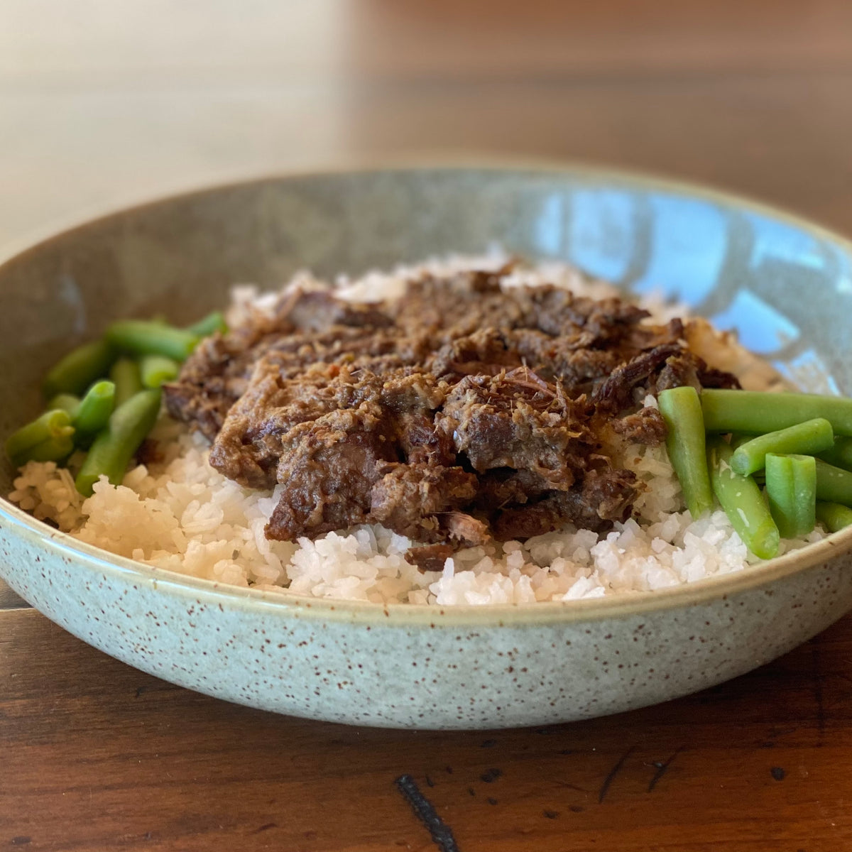 Malaysian Beef Rendang with Coconut Rice & Green Beans – Dinner's Ready