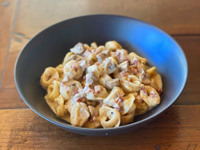 bowl of tortellini boscaiola